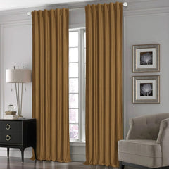 Premium Silk Curtains For Living Room - Mustard