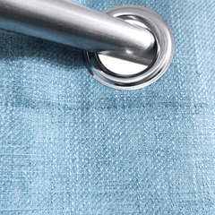 Premium Jute Curtains - Sky Blue