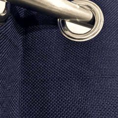 Premium Jute Curtains - Navy Blue