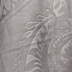 Premium Self Embossed Velvet Curtain - Grey