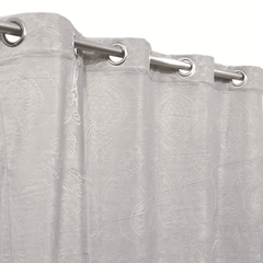 Premium Self Embossed Velvet Curtain - Lite Grey