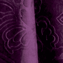 Premium Self Embossed Velvet Curtain - Purple