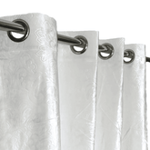 Premium Self Embossed Velvet Curtain - White