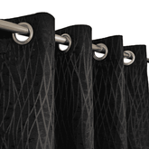 Self Print Thick Shanghai Curtain - Black 3