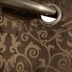 Self Print Thick Shanghai Curtain - Brown 4-2