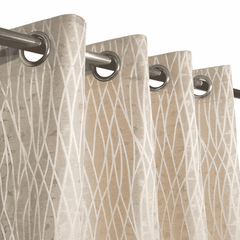 Self Print Thick Shanghai Curtain - Cream 2-