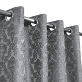 Self Print Thick Shanghai Curtain - Grey 2