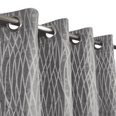 Self Print Thick Shanghai Curtain - Grey 6