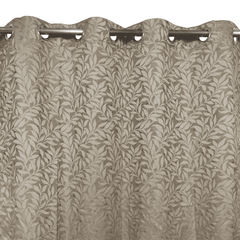 Self Print Thick Shanghai Curtain - Lite Brown 1-2