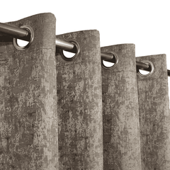 Self Print Thick Shanghai Curtain - Lite Brown 4-1