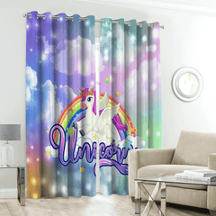unicorn kids curtains