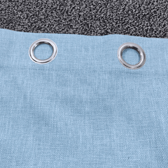 Premium Jute Curtains - Sky Blue