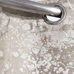 Premium Golden Textured Velvet Curtain -  Beige