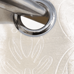 Premium Self Embossed Velvet Curtain - Off White