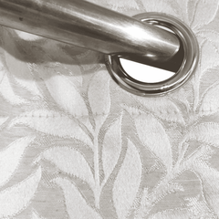 Self Print Thick Shanghai Curtain - Grey White 2