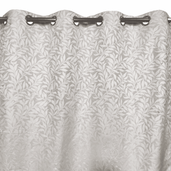 Self Print Thick Shanghai Curtain - Grey White 2