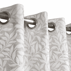 Self Print Thick Shanghai Curtain - Grey White 2