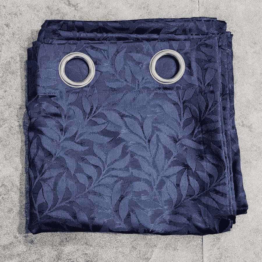 Self Print Thick Shanghai Curtain - Blue 4