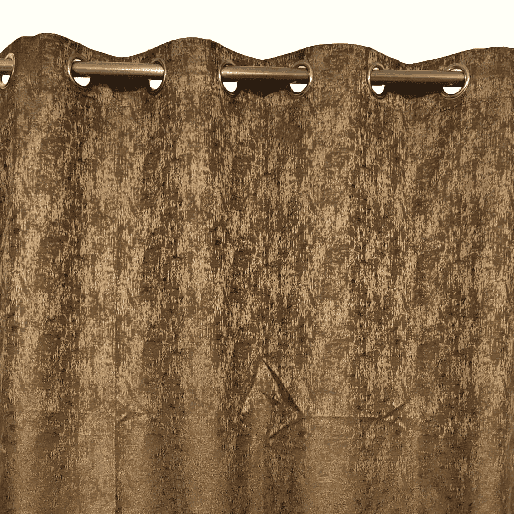 Self Print Thick Shanghai Curtain - Brown 1-3