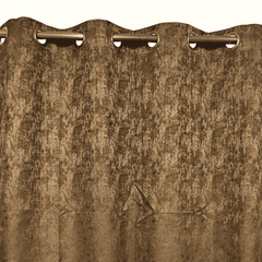 Self Print Thick Shanghai Curtain - Brown 1-3
