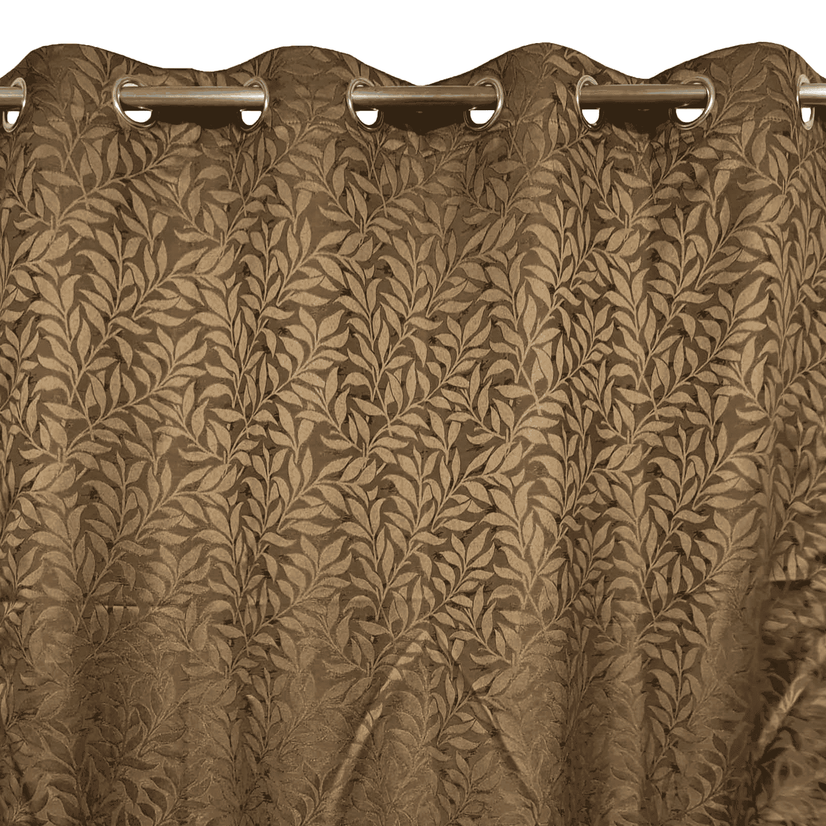 Self Print Thick Shanghai Curtain - Brown 3-3