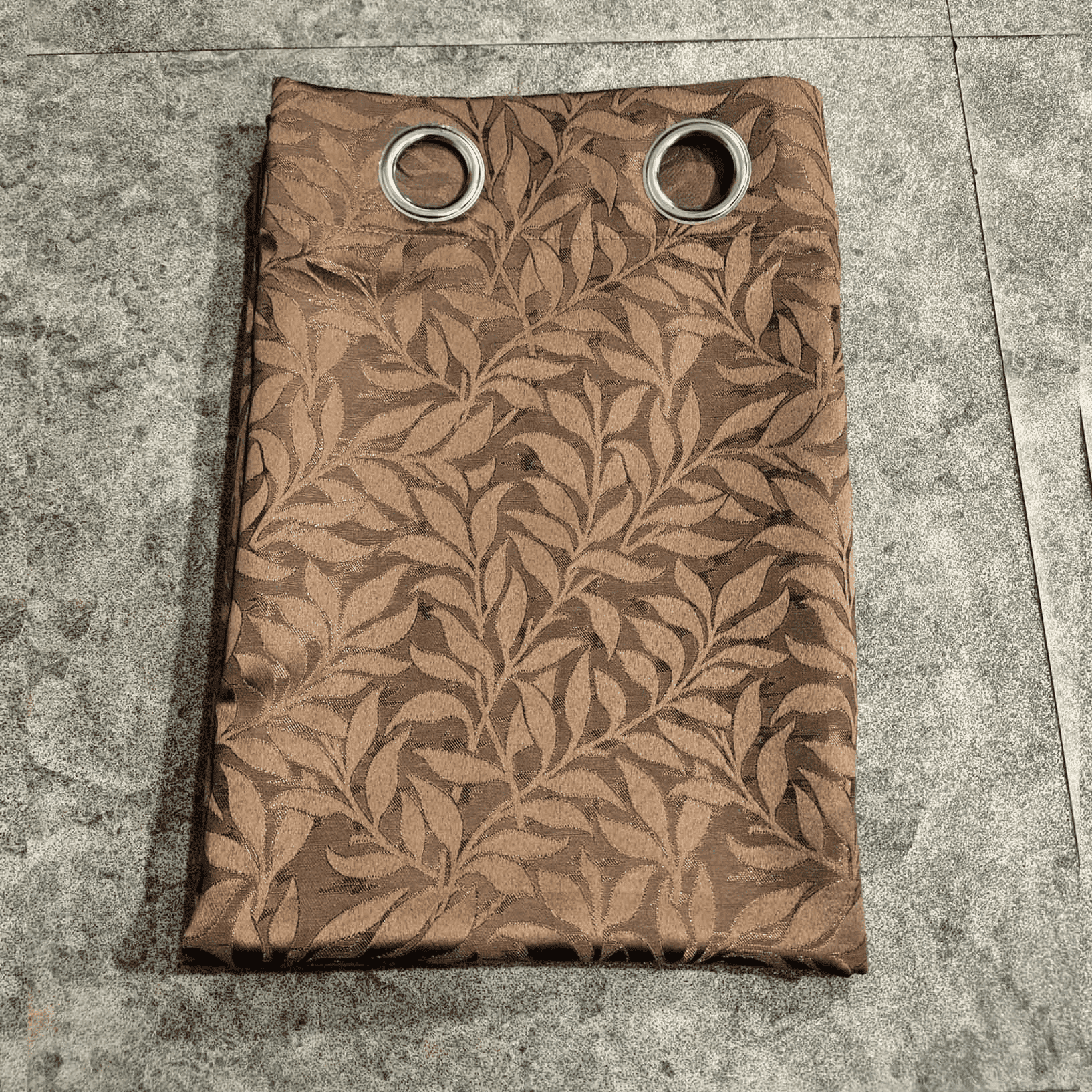 Self Print Thick Shanghai Curtain - Brown 3-4