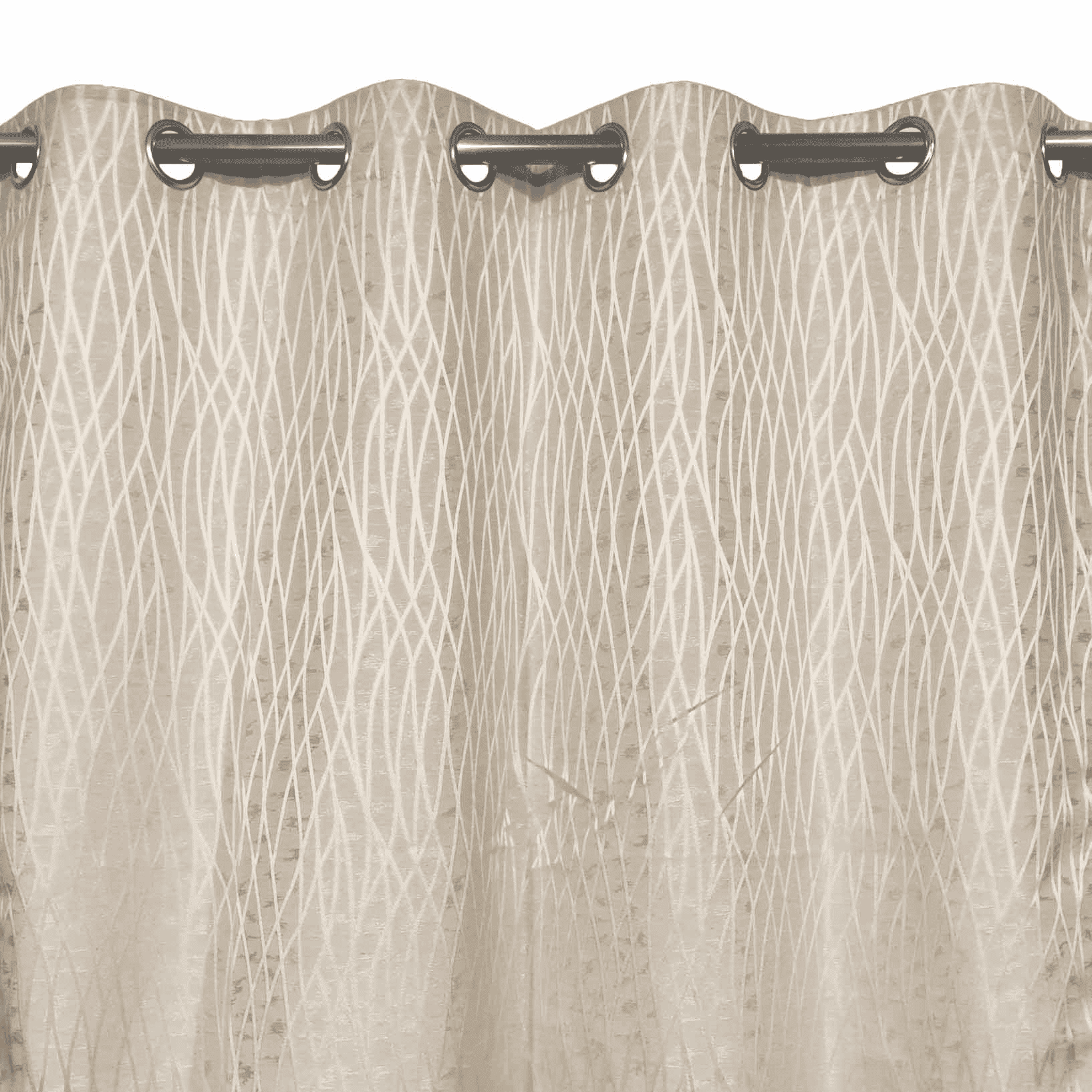 Self Print Thick Shanghai Curtain - Cream 2-3