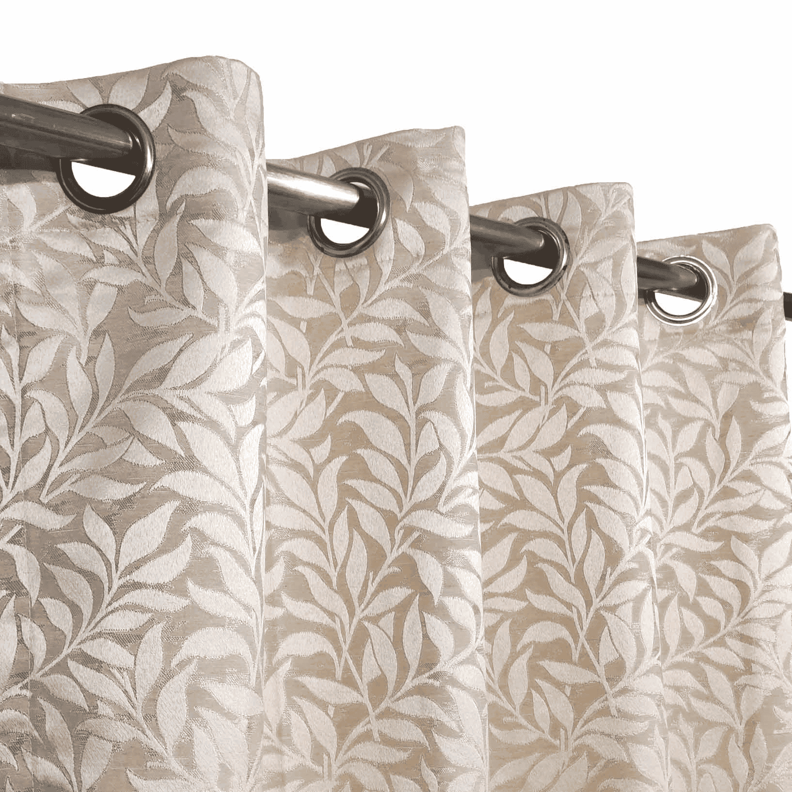 Self Print Thick Shanghai Curtain - Cream 3-1