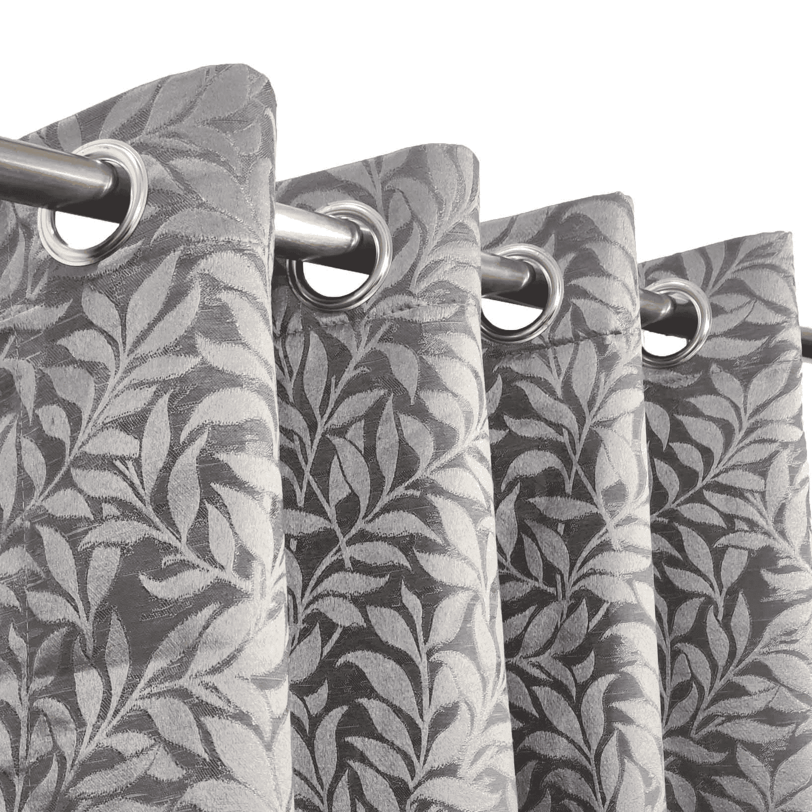 Self Print Thick Shanghai Curtain - Grey 1-1