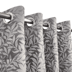 Self Print Thick Shanghai Curtain - Grey 1-1