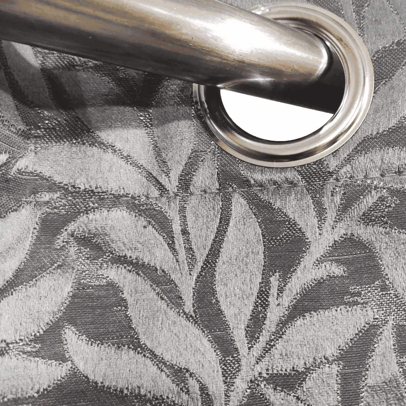 Self Print Thick Shanghai Curtain - Grey 1-3