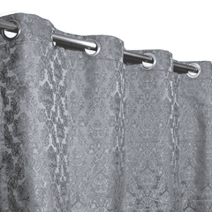 Self Print Thick Shanghai Curtain - Grey 2-2