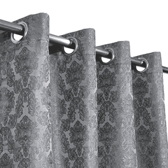 Self Print Thick Shanghai Curtain - Grey 2
