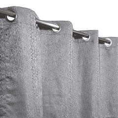 Self Print Thick Shanghai Curtain - Grey 3-2