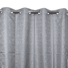 Self Print Thick Shanghai Curtain - Grey 3-3