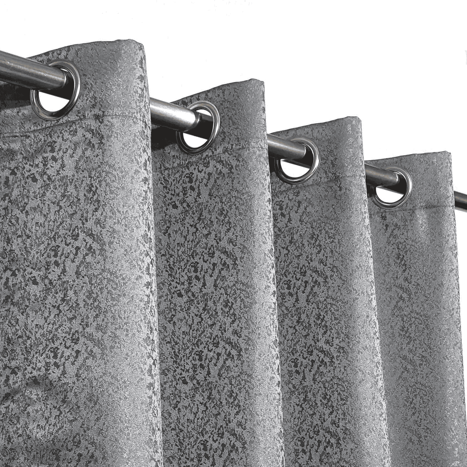 Self Print Thick Shanghai Curtain - Grey 3