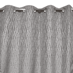 Self Print Thick Shanghai Curtain - Grey 6-3