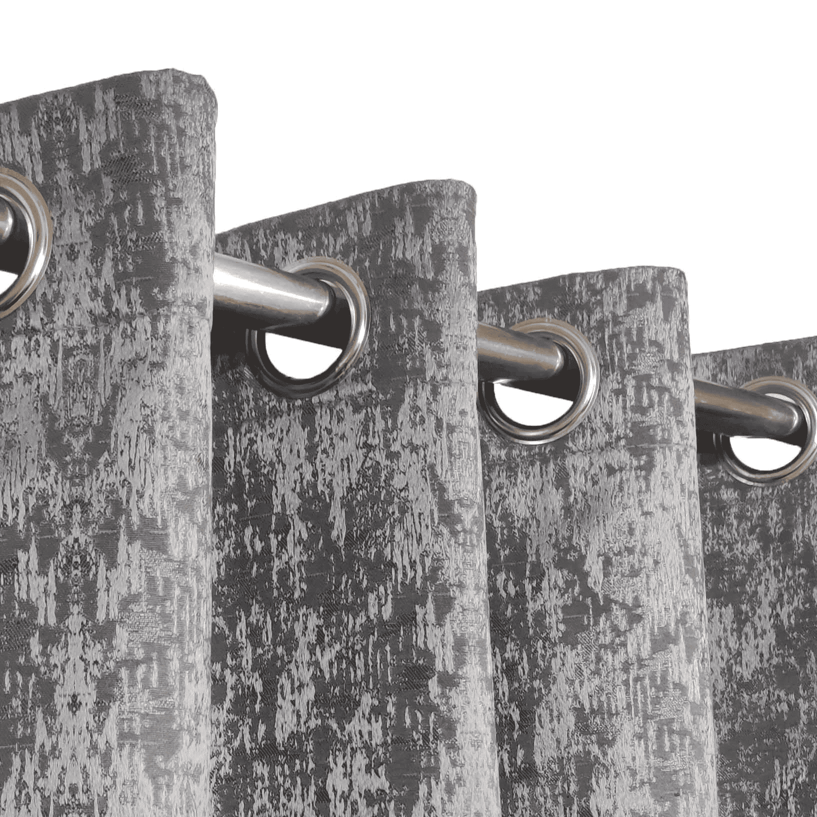 Self Print Thick Shanghai Curtain - Grey 7-1