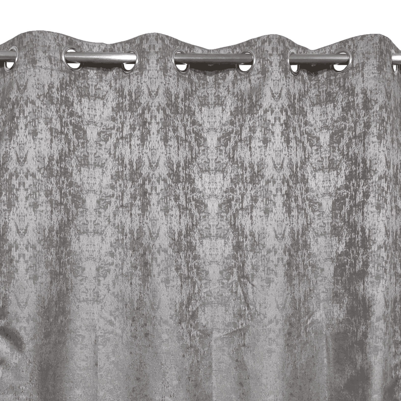 Self Print Thick Shanghai Curtain - Grey 7-3