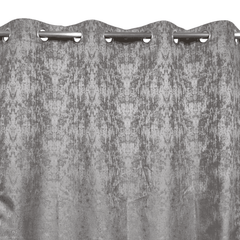 Self Print Thick Shanghai Curtain - Grey 7-3