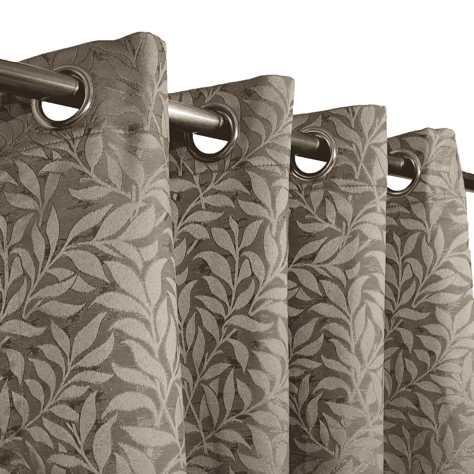 Self Print Thick Shanghai Curtain - Lite Brown