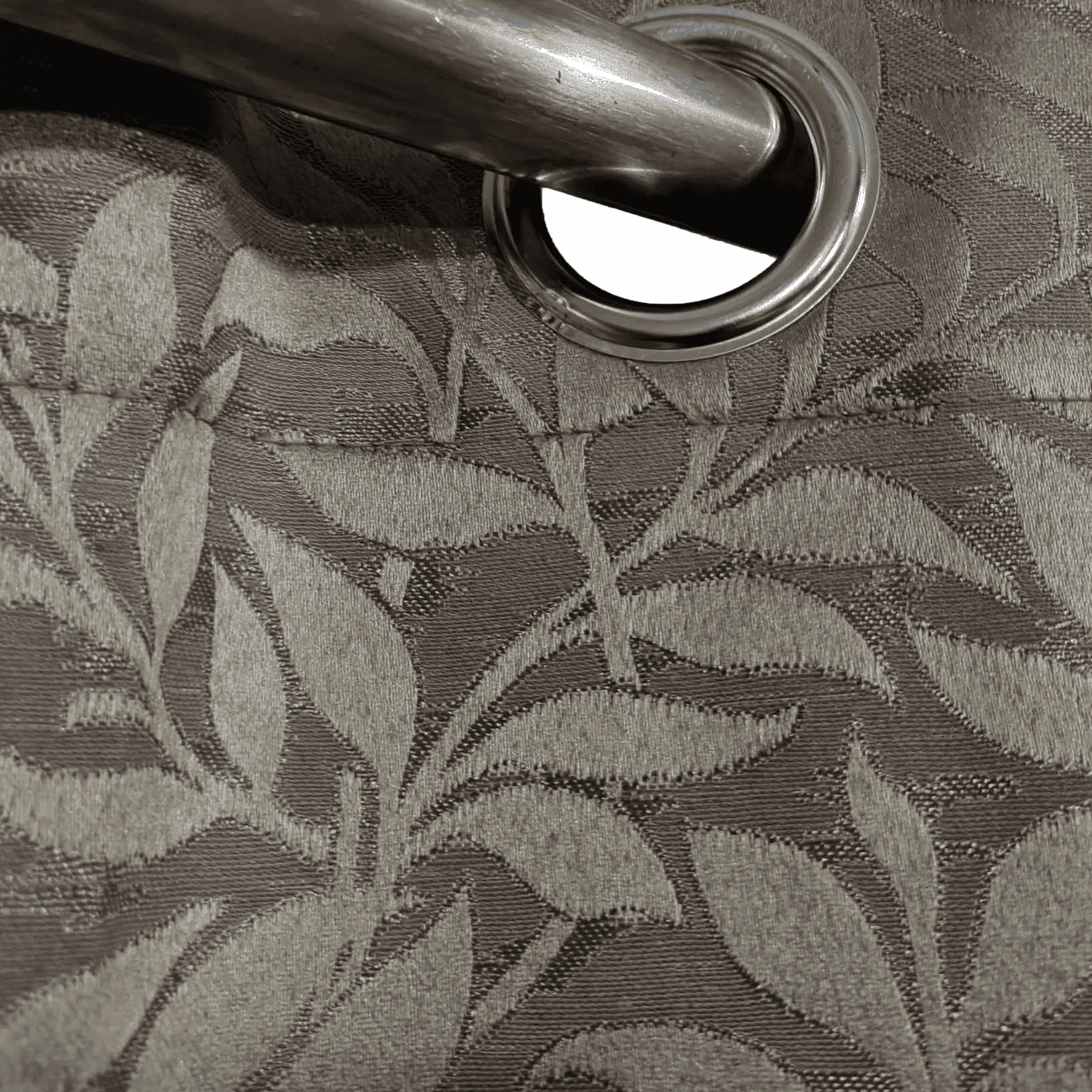Self Print Thick Shanghai Curtain - Lite Brown 1-1
