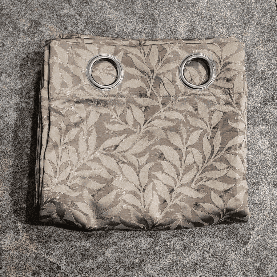 Self Print Thick Shanghai Curtain - Lite Brown 1-3