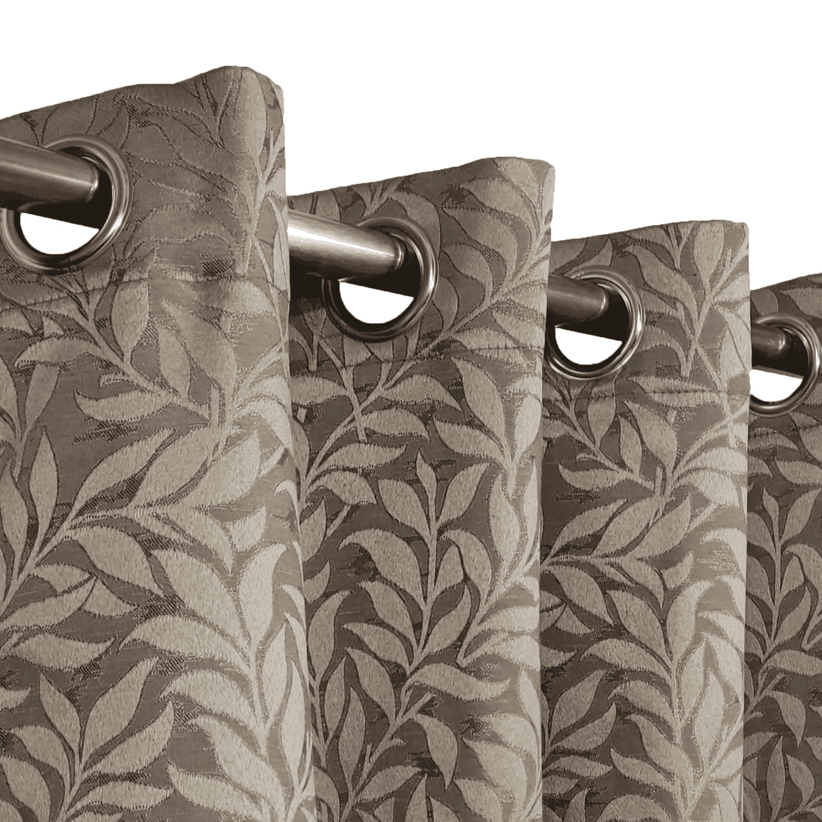 Self Print Thick Shanghai Curtain - Lite Brown 1