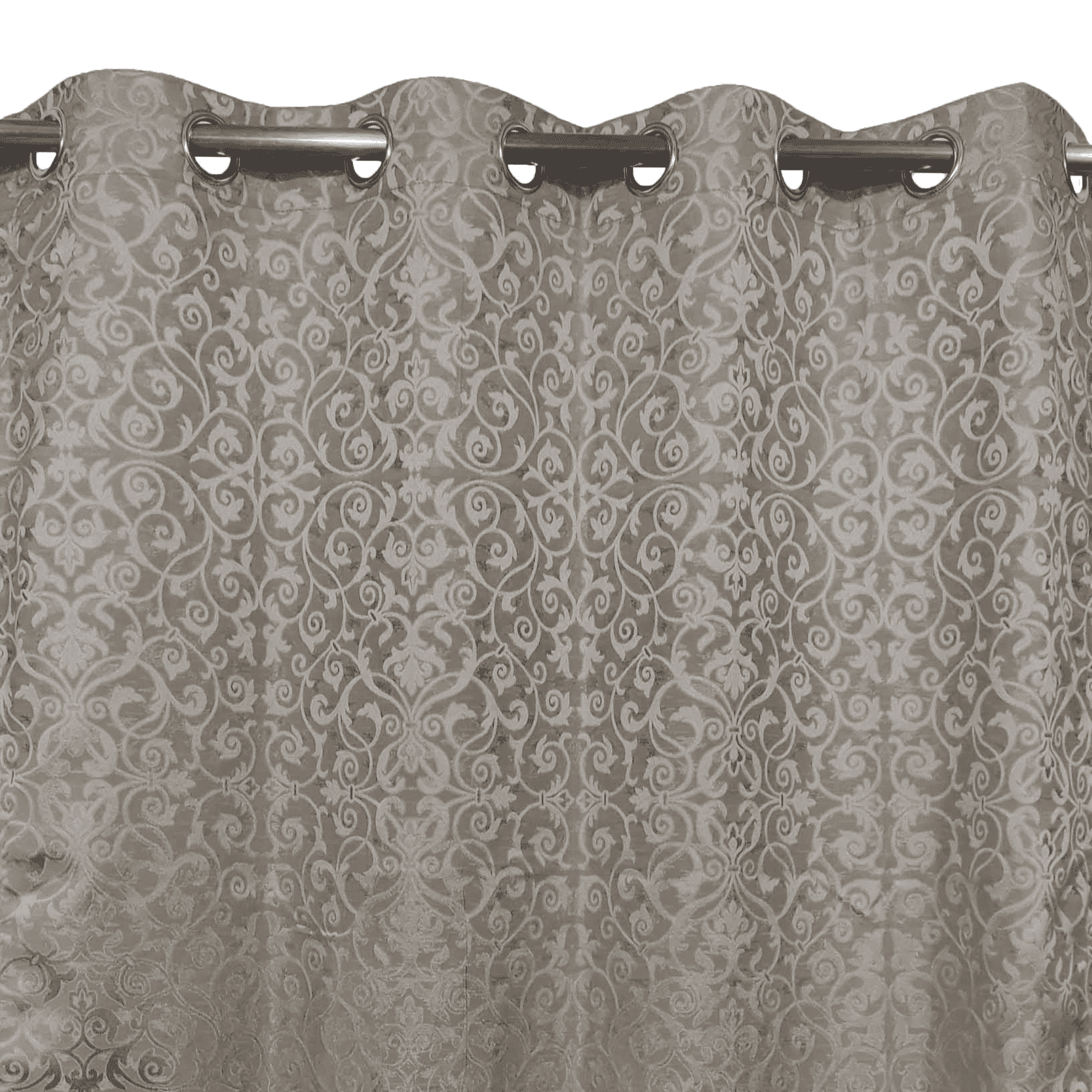 Self Print Thick Shanghai Curtain - Lite Brown 2-4