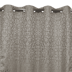 Self Print Thick Shanghai Curtain - Lite Brown 2-4