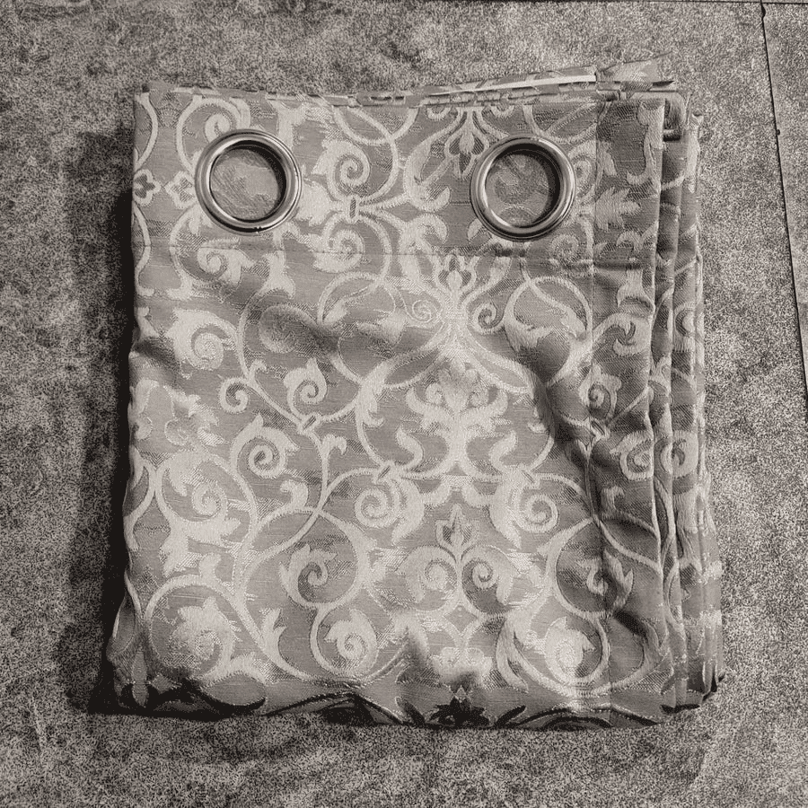 Self Print Thick Shanghai Curtain - Lite Brown 2-5