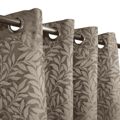Self Print Thick Shanghai Curtain - Lite Brown