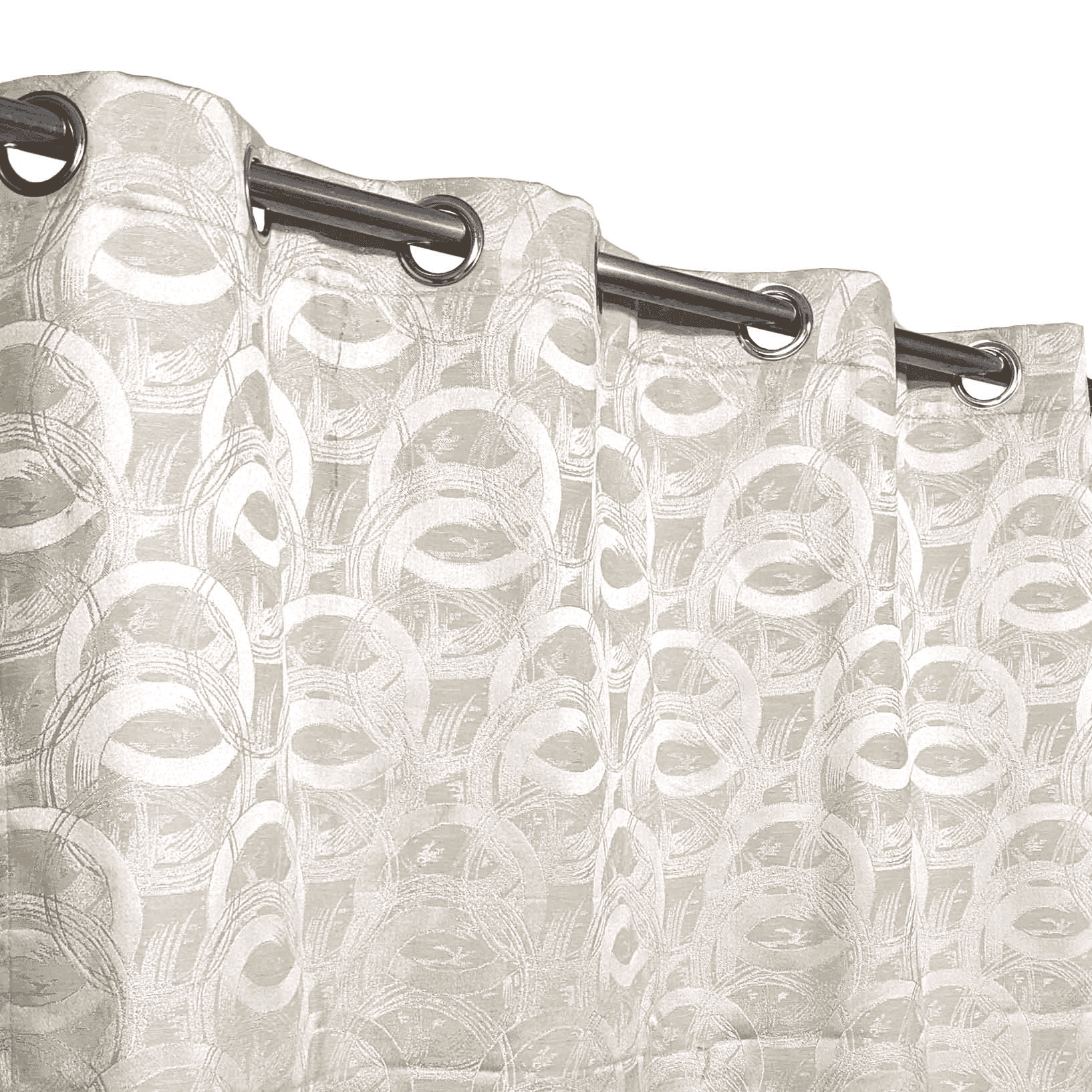 Self Print Thick Shanghai Curtain - Lite Gold 1-2