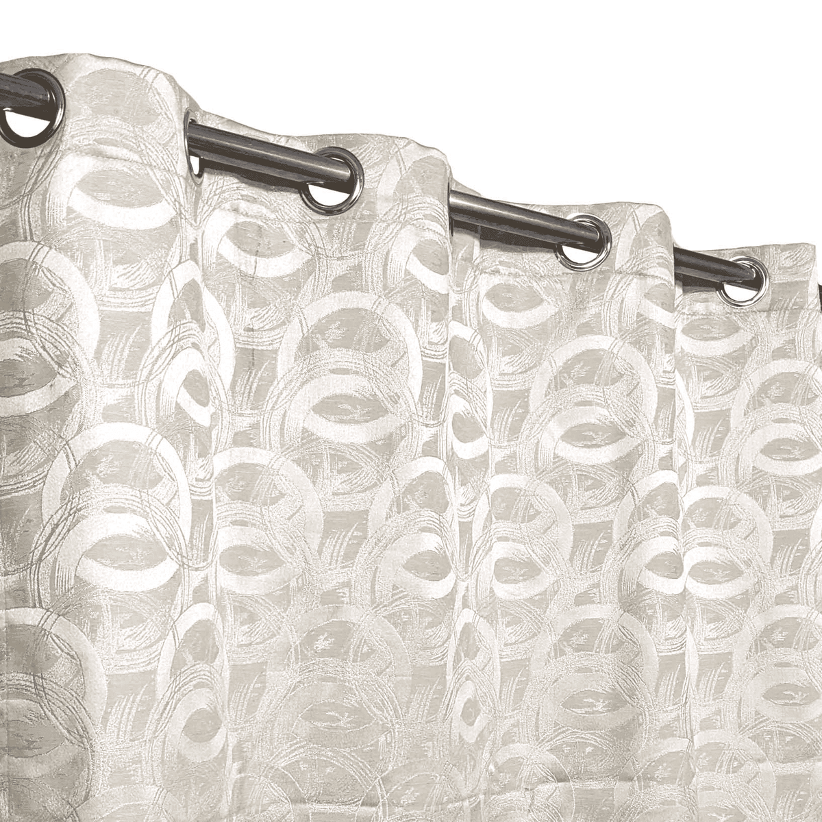 Self Print Thick Shanghai Curtain - Lite Gold 1-2
